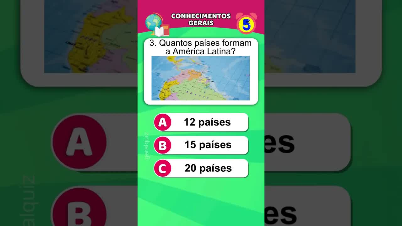 Quiz de conhecimentos gerais com perguntas simples