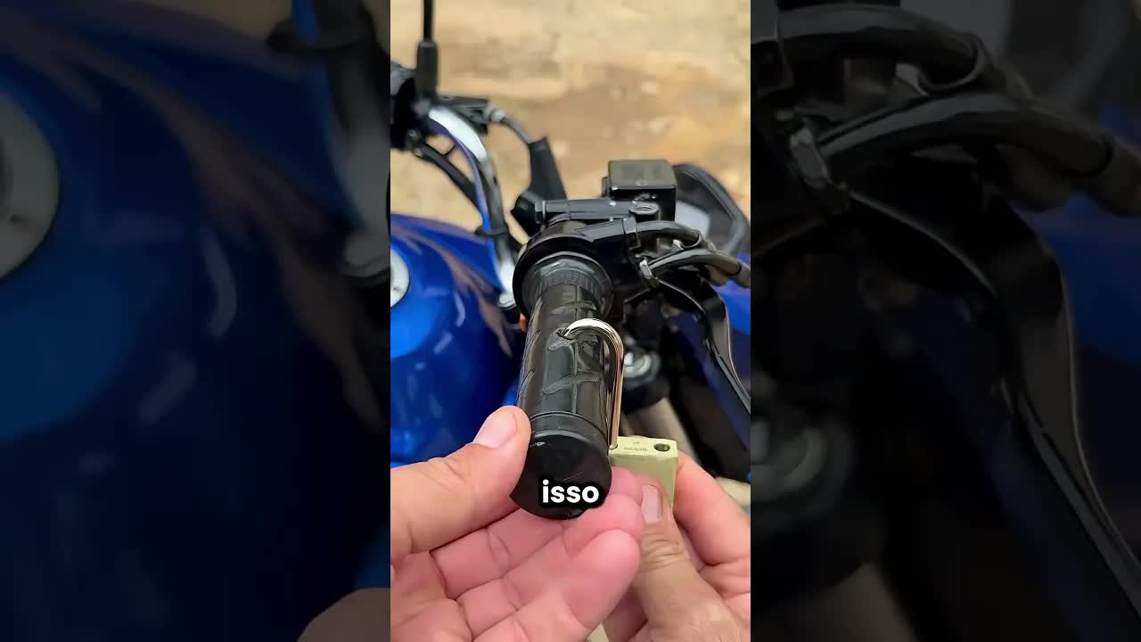 Por que ele furou o guidão da moto?