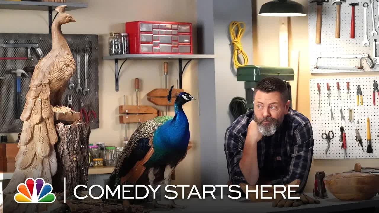 Nick Offerman Compliments The NBC Peacock