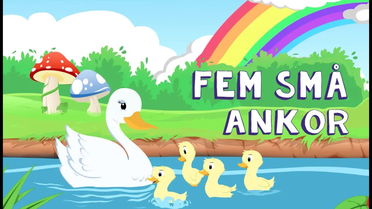 Fem små ankor - Barnvisa på svenska