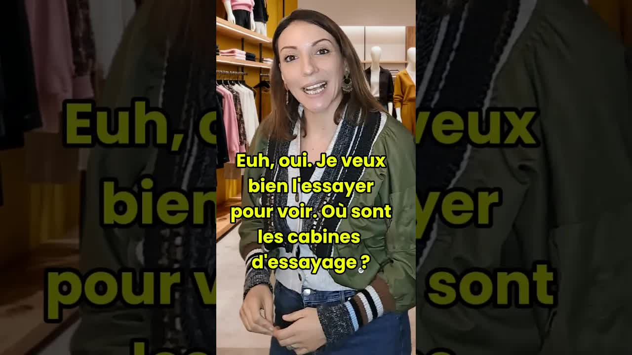 Conversation au magasin de vêtements : essayer une veste
