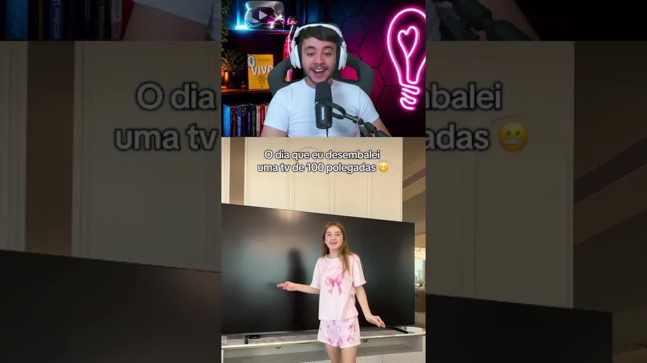 Desembalando uma TV de 100 polegadas