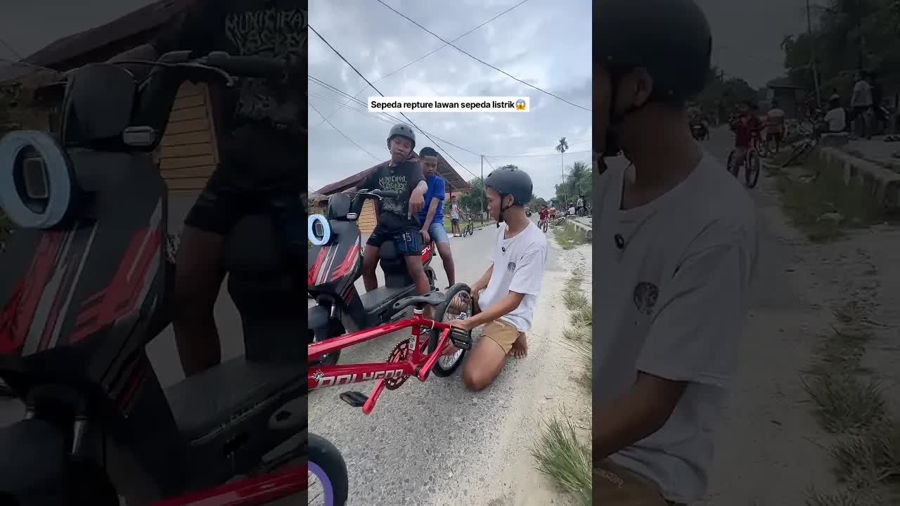 Balapan Sepeda Listrik vs Sepeda Biasa