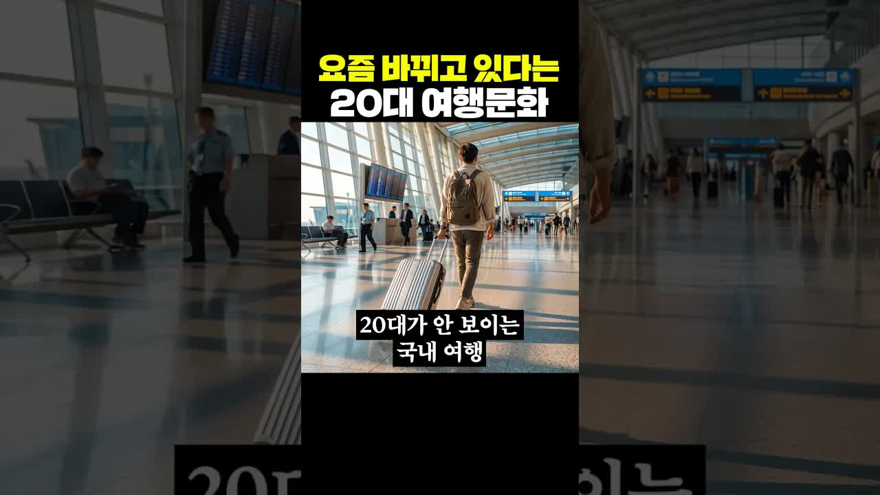 요즘 20대의 여행 문화가 바뀌고 있다