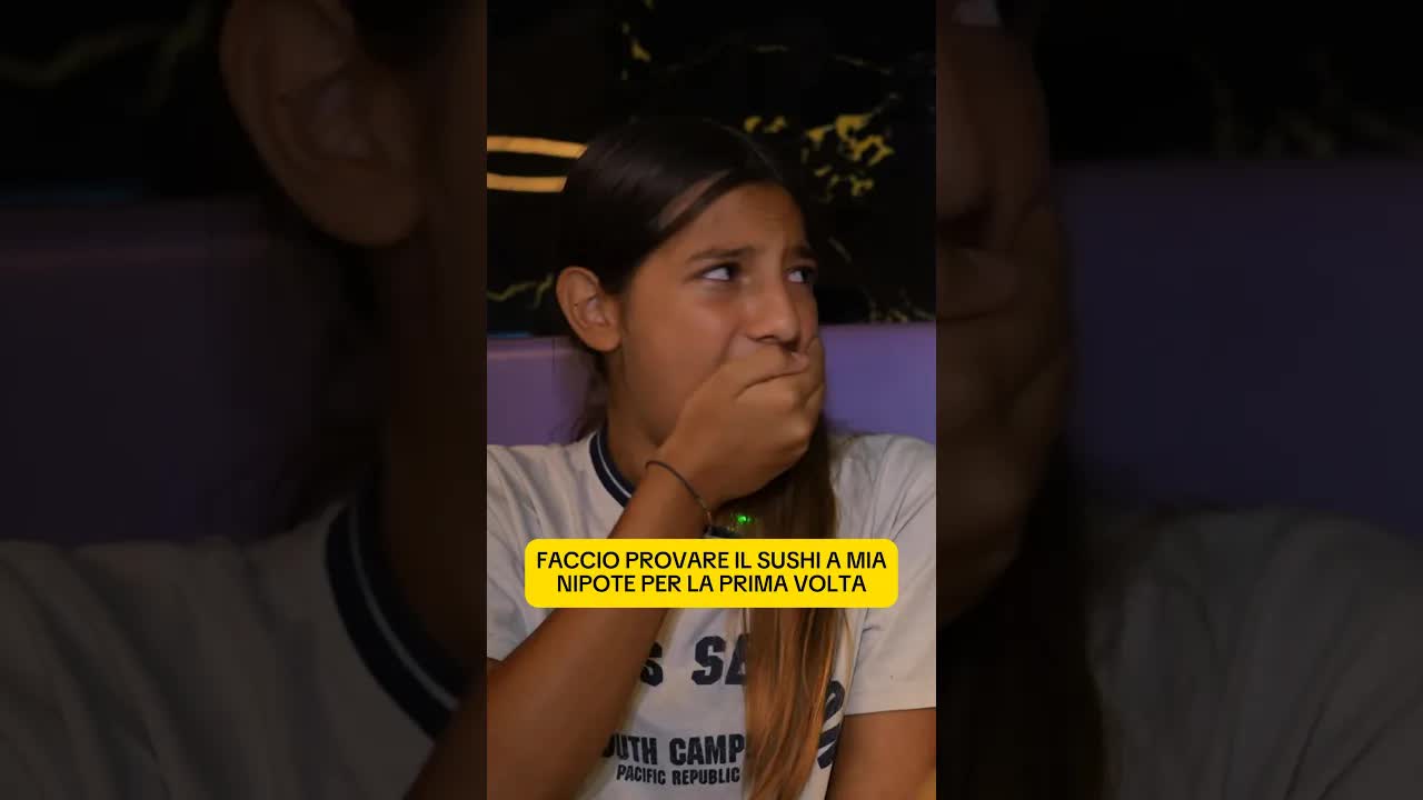 Nipote prova il sushi per la prima volta