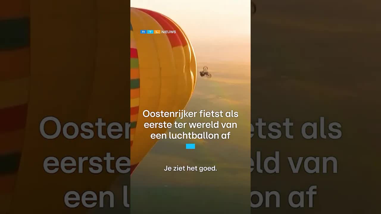 Oostenrijker fietst van luchtballon af
