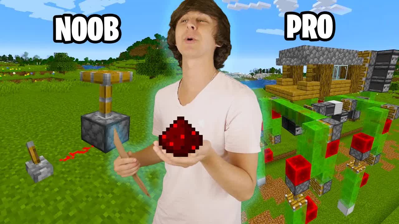 Noob vs Pro Minecraft Redstone Challenge
