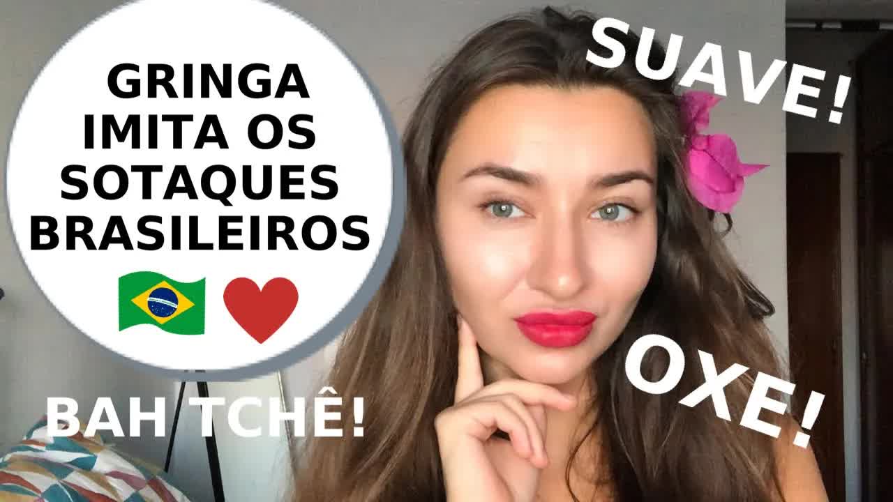 Gringa Russa Imita Sotaques Brasileiros e Gírias