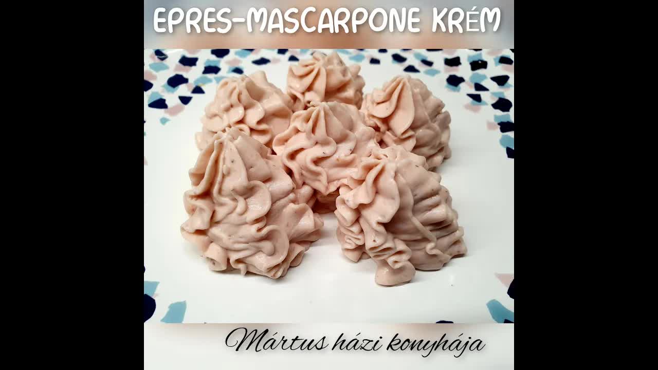 Epres-mascarpone tortakrém készítése otthon