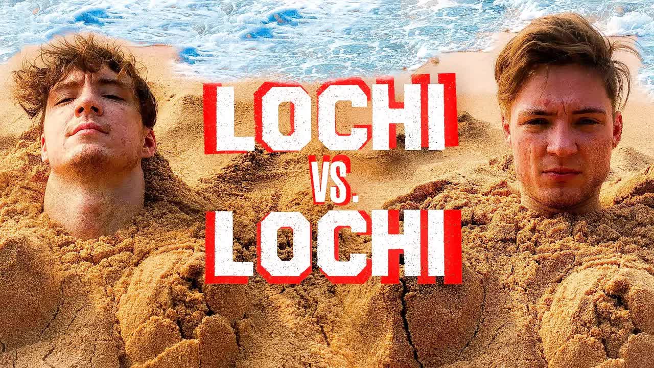 Eingegraben im Sand: Wer hält länger durch?