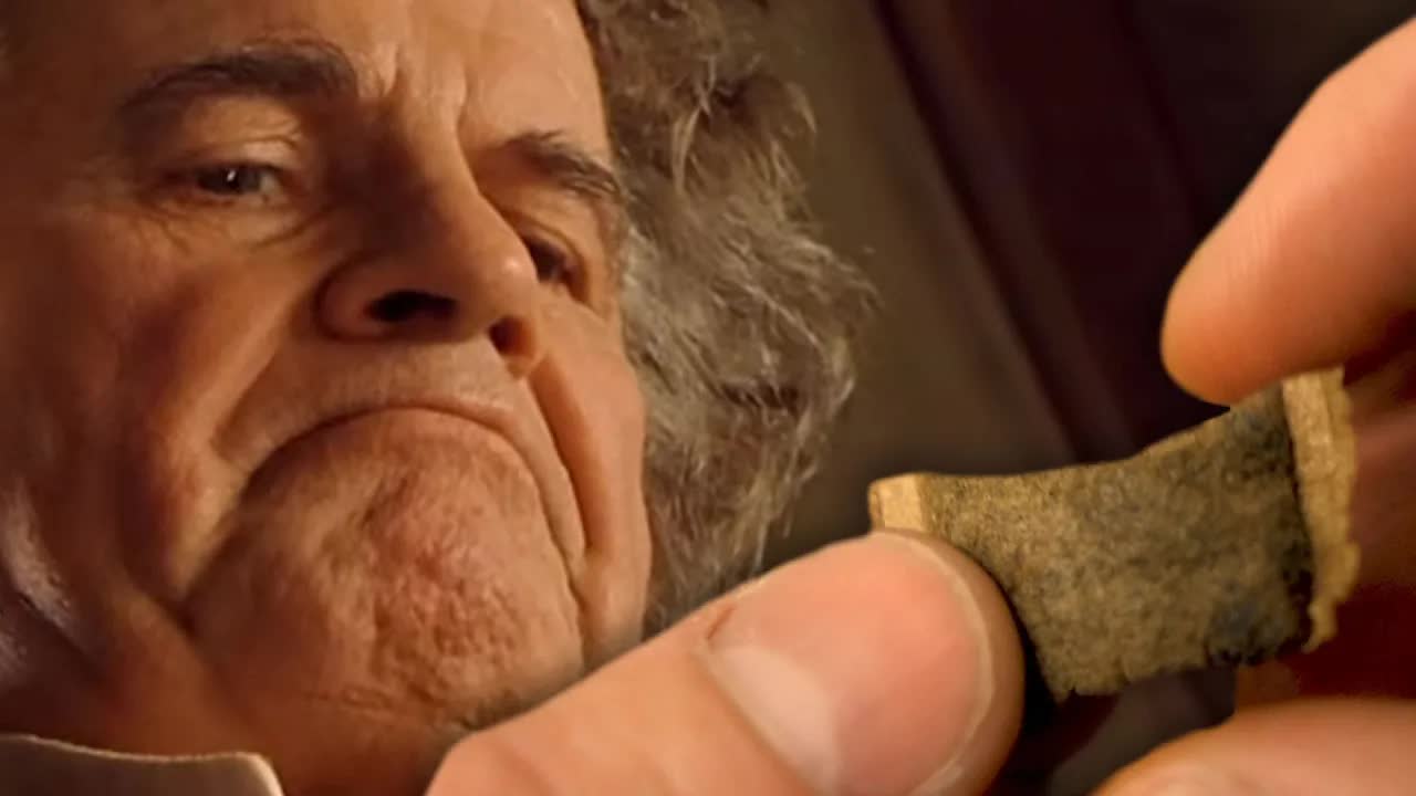 Bilbo försöker sluta snusa med Gandalf