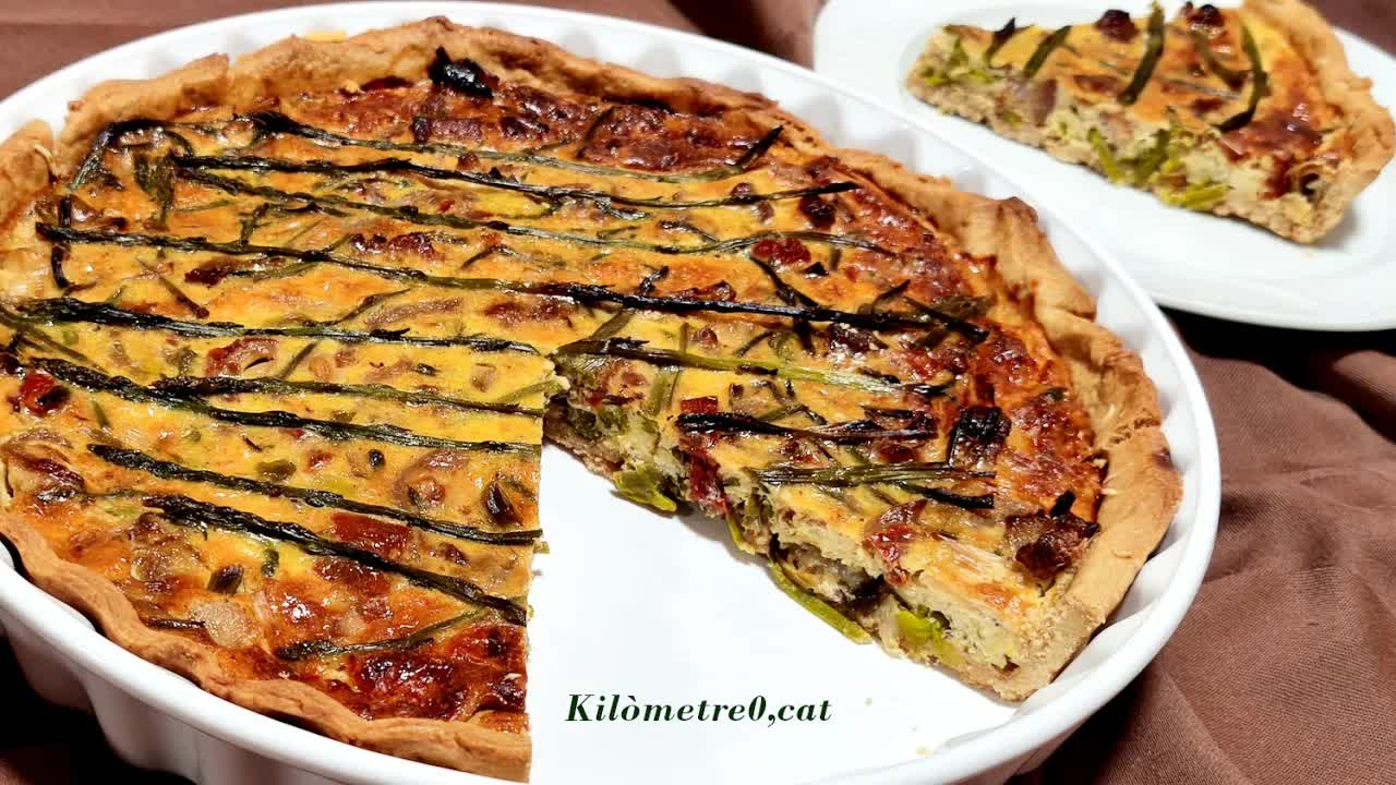 Preparació de Quiche d'Espàrrecs de Marge