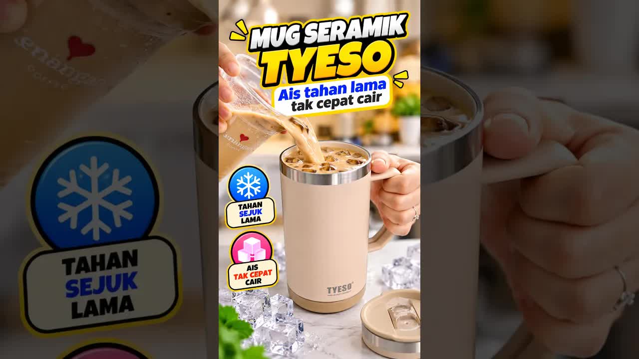 Mug Seramik Tahan Lama untuk Air Ais