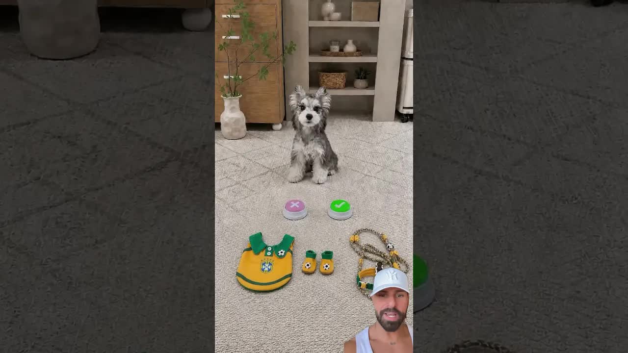 El perrito elige su ropa favorita