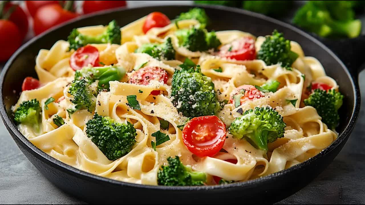 Schnelle Gemüsepasta in 17 Minuten
