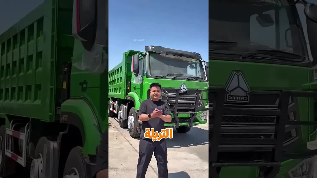 اشترى تريلا جديدة وفاجأ الناس بمهاراته