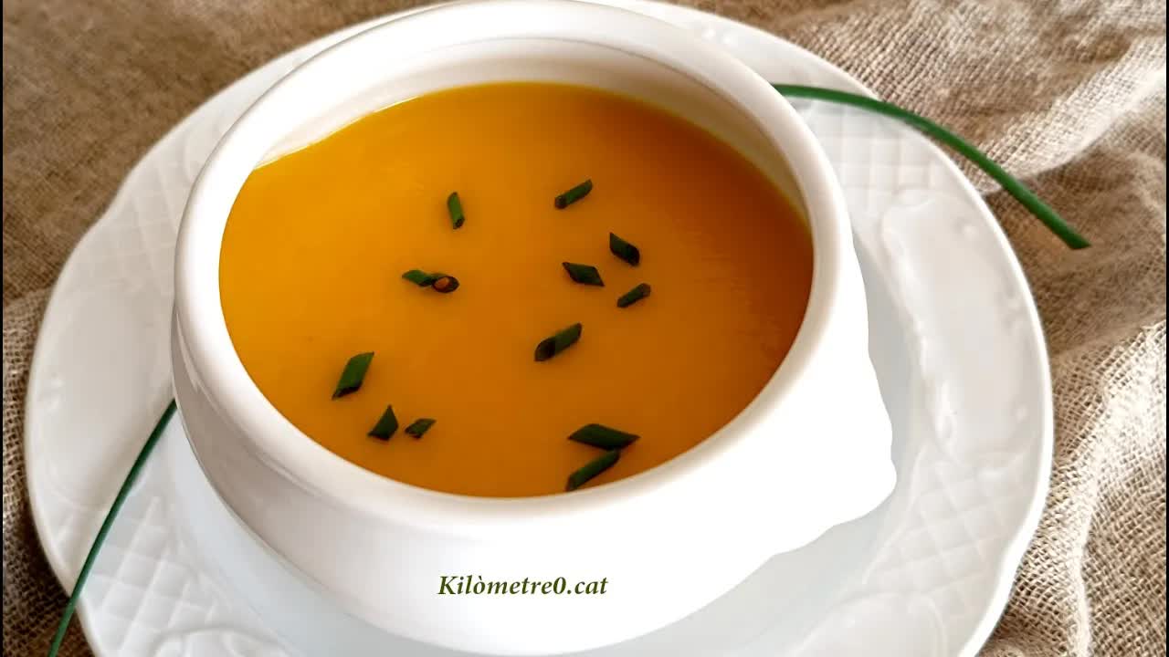 Com preparar crema de moniato i poma amb gingebre