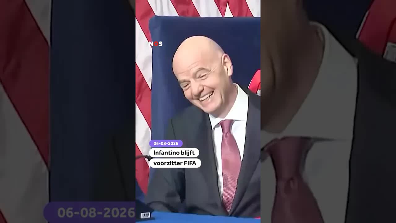 Infantino blijft voorzitter van de FIFA