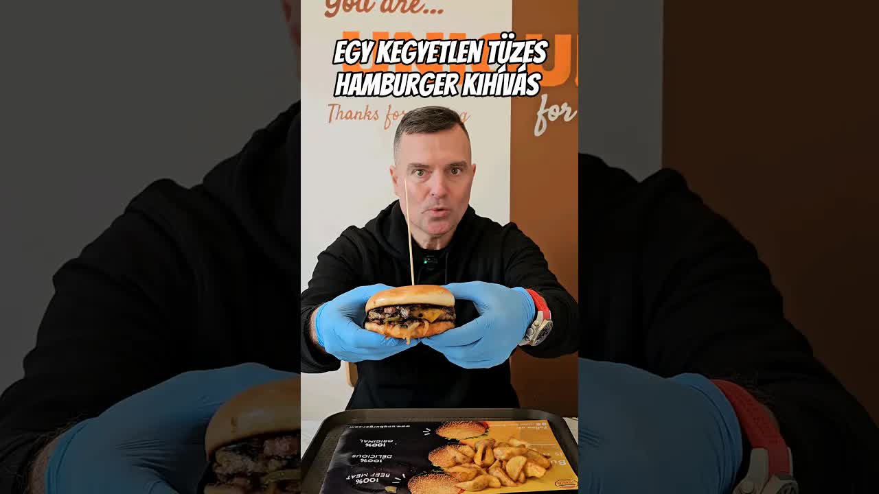 Brutálisan tüzes burger kihívás hat perc alatt