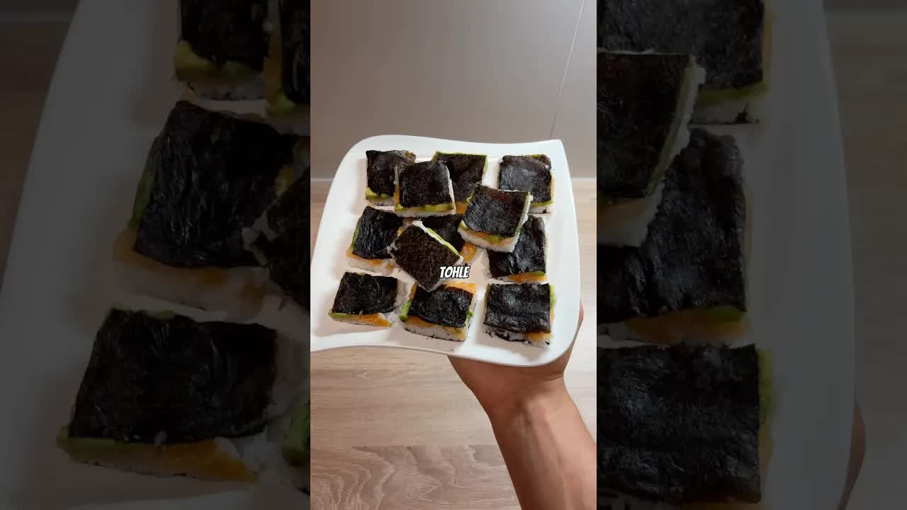 Jednoduché domácí sushi z nory a rýže