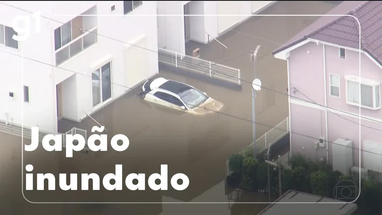 Chuva recorde causa enchentes no Japão