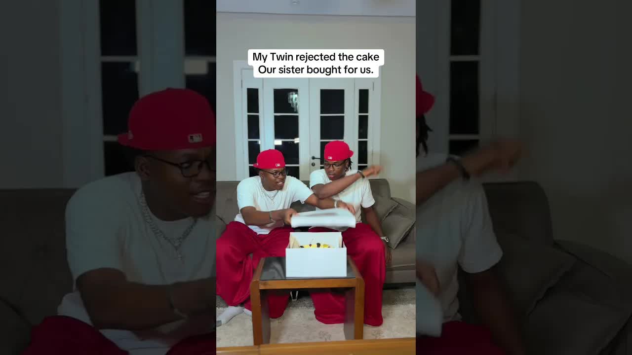 Twin brothers fight over birthday cake name