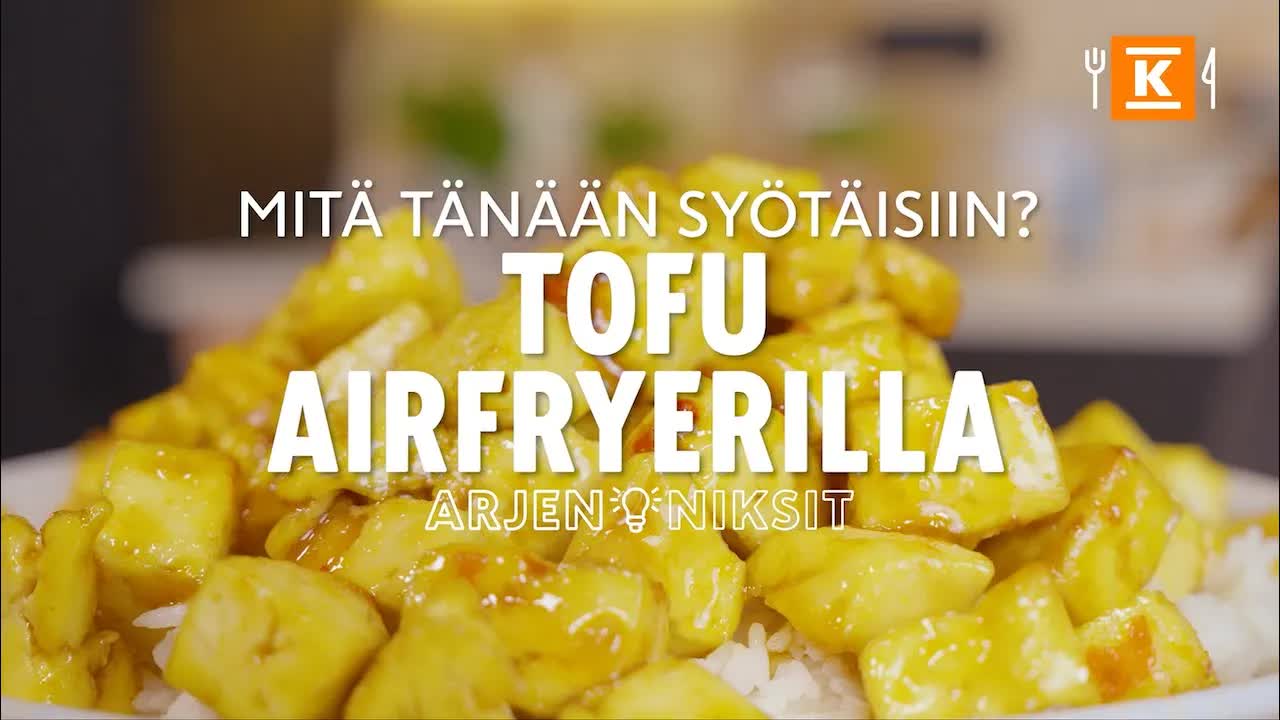 Tofun valmistus airfryerilla ja Niksi-Pirkka kastikkeella