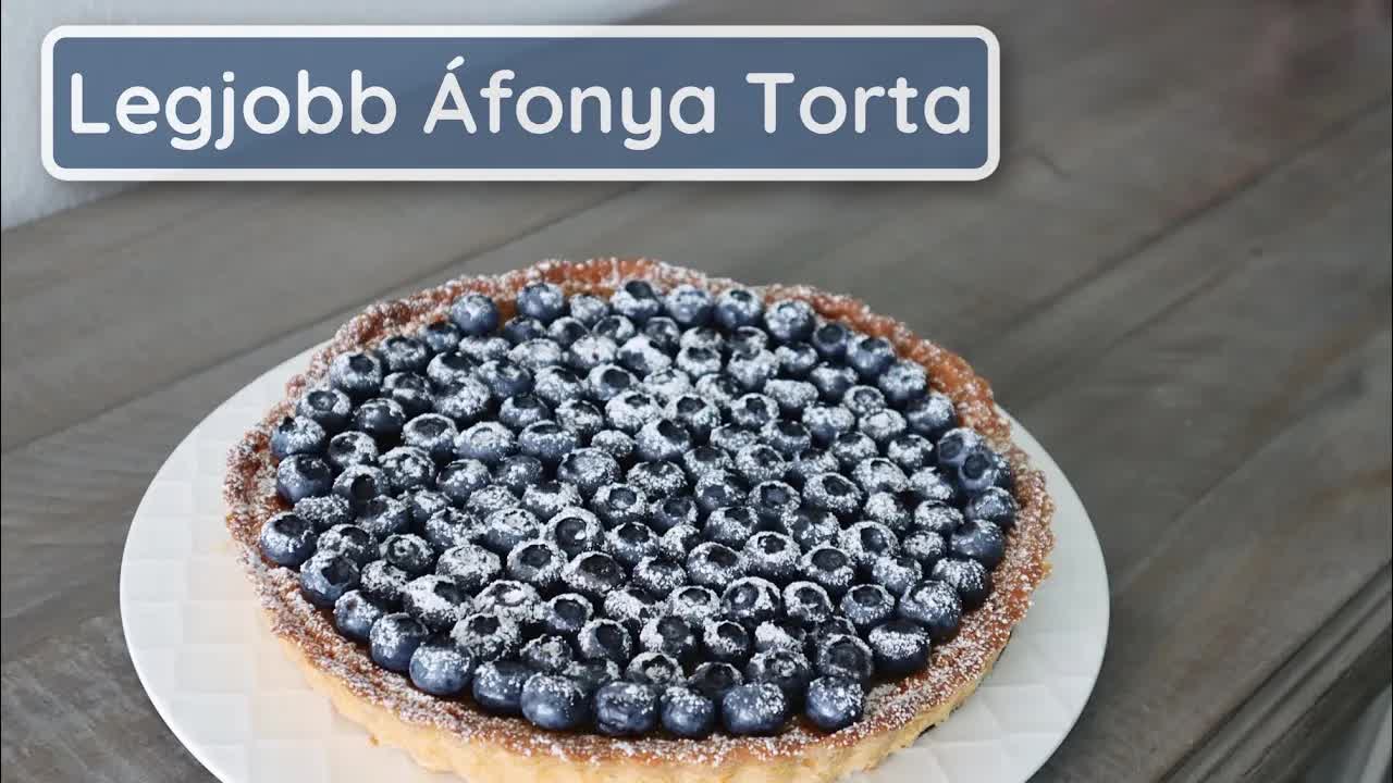 Áfonyás torta mandulatöltelékkel