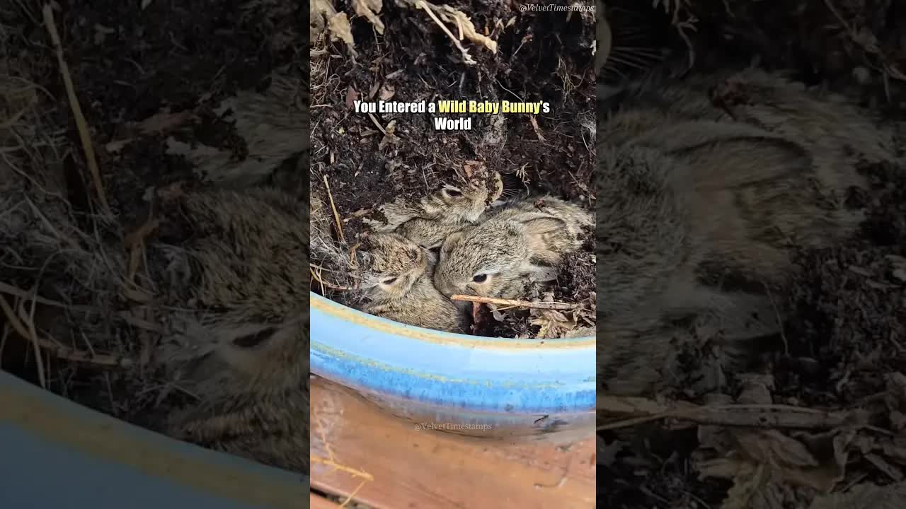 A Wild Baby Bunny Visits the Garden