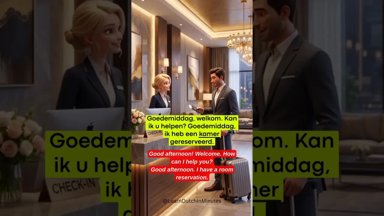 Inchecken in het hotel