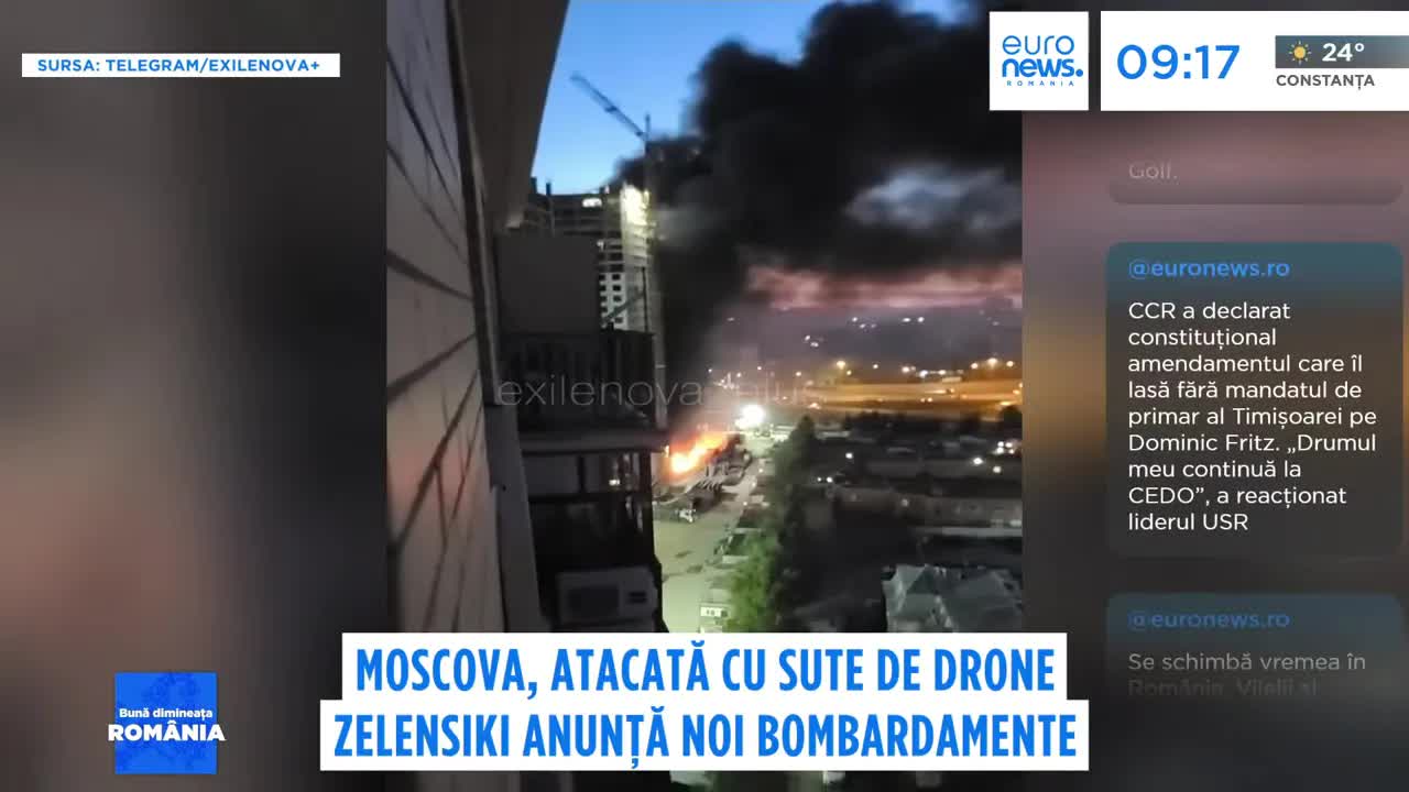 Atac masiv cu drone asupra Moscovei