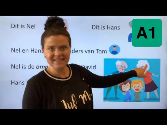 Familieleden leren: man, vrouw, ouders en kinderen