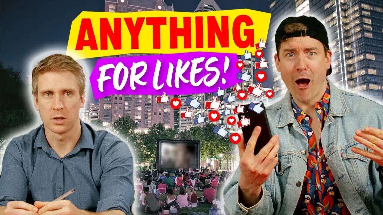 Skewering modern content creators in a comedy sketch