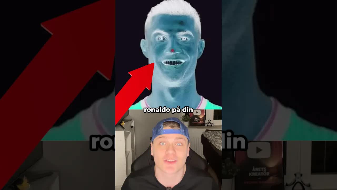 Optisk illusion med Cristiano Ronaldo på din vägg