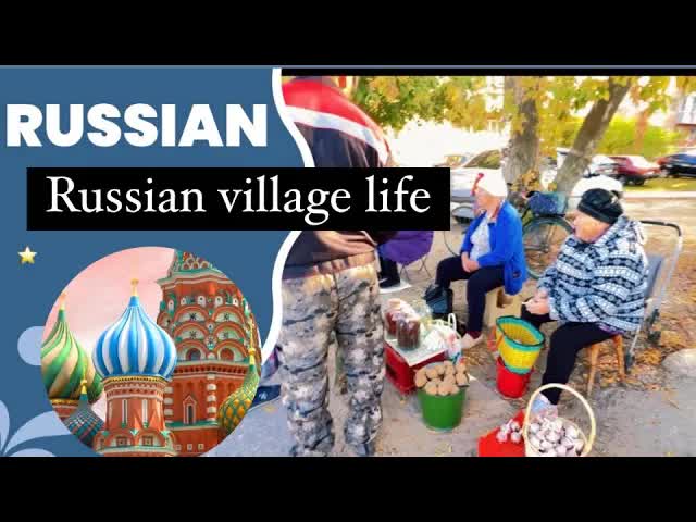 Vidéki piac körkép Oroszországban
