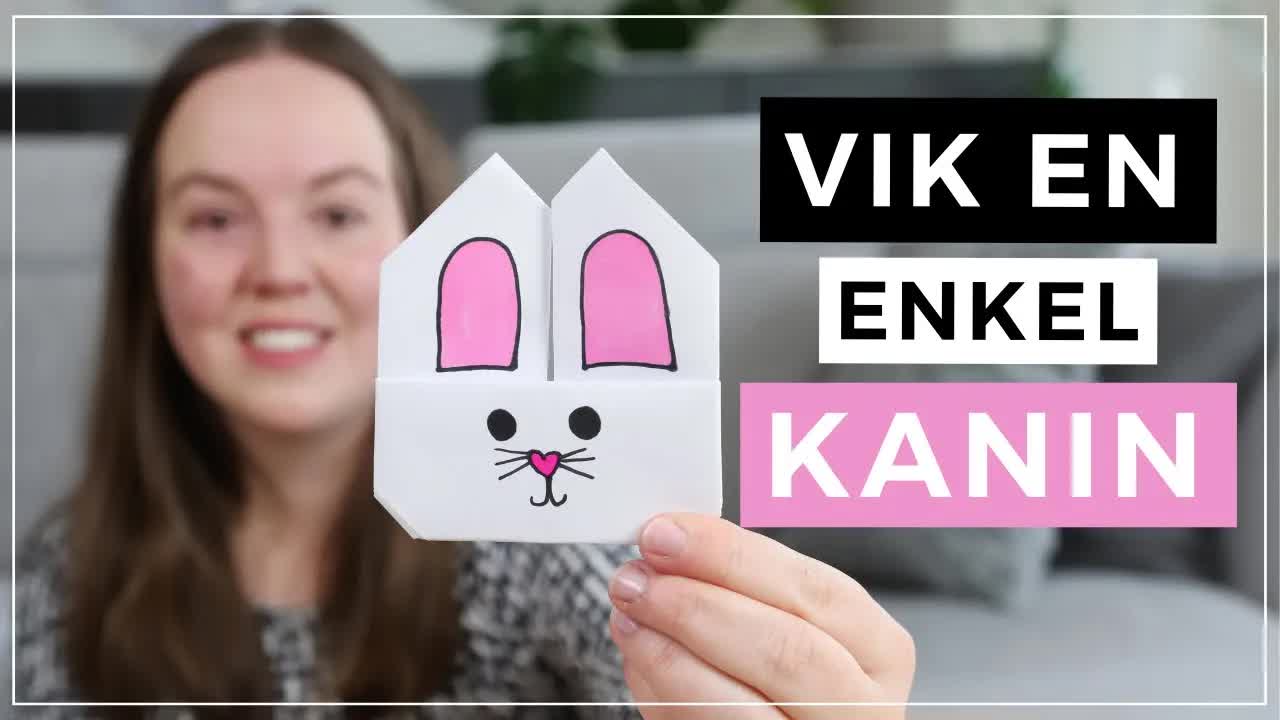 Vik en enkel påskkanin av papper