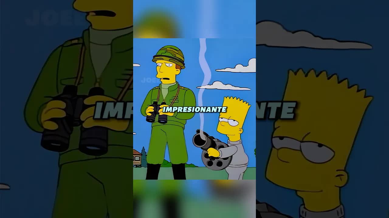 Bart practica tiro militar en la escuela