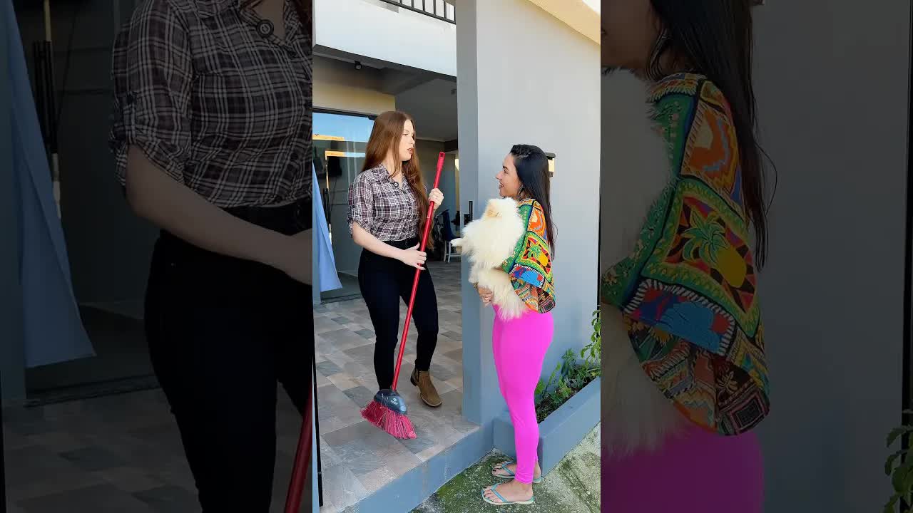 Visita inesperada e brincadeira entre amigas