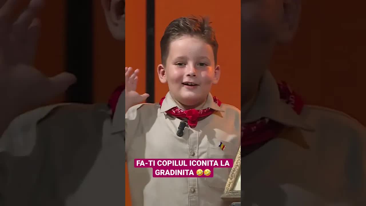Copilul care face iconițe și cruciulițe la grădiniță