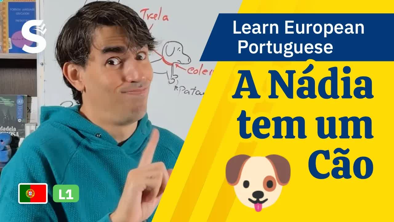 A Nádia e o seu cão na loja de animais