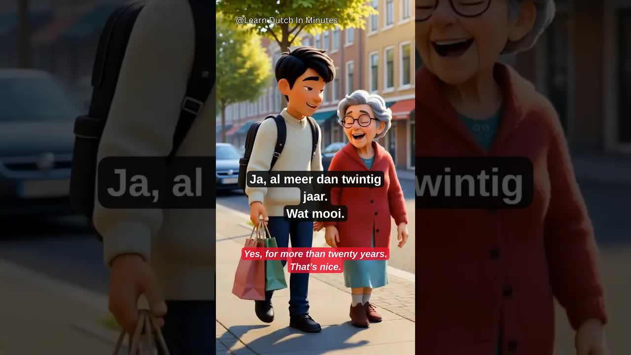 Een oudere dame helpen met tassen