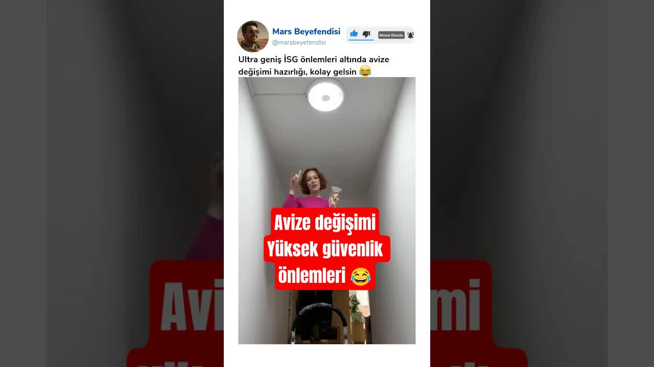 Aşırı güvenlik önlemleriyle avize değiştirme denemesi
