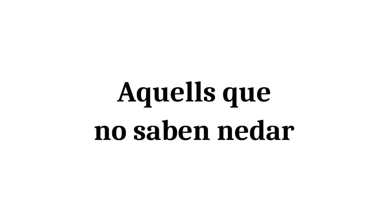 La història dels que no saben nedar