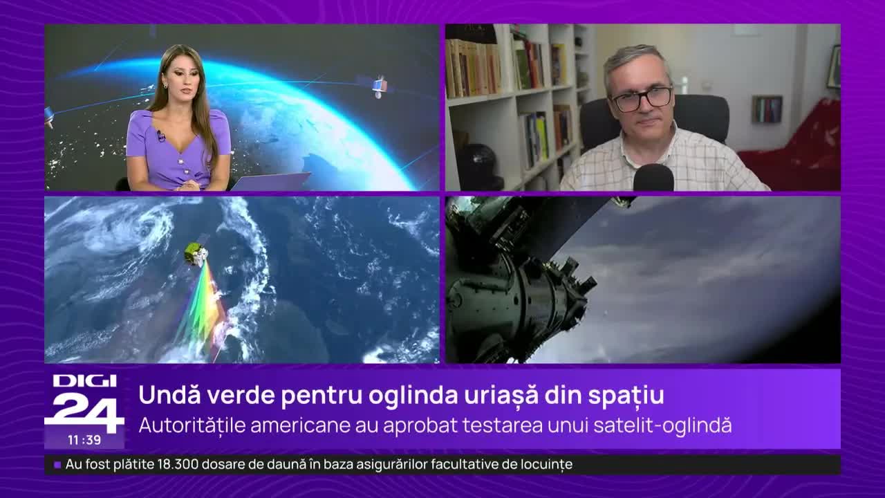 Oglinda uriașă din spațiu luminează noaptea