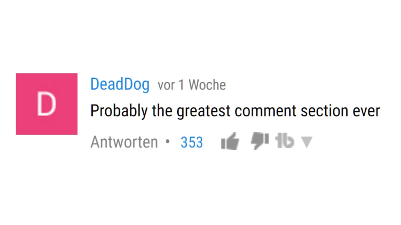 Die geilste Comment Section aller Zeiten