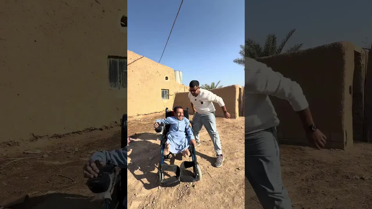حسين يتلقى عربة كهربائية بفضل الدعم