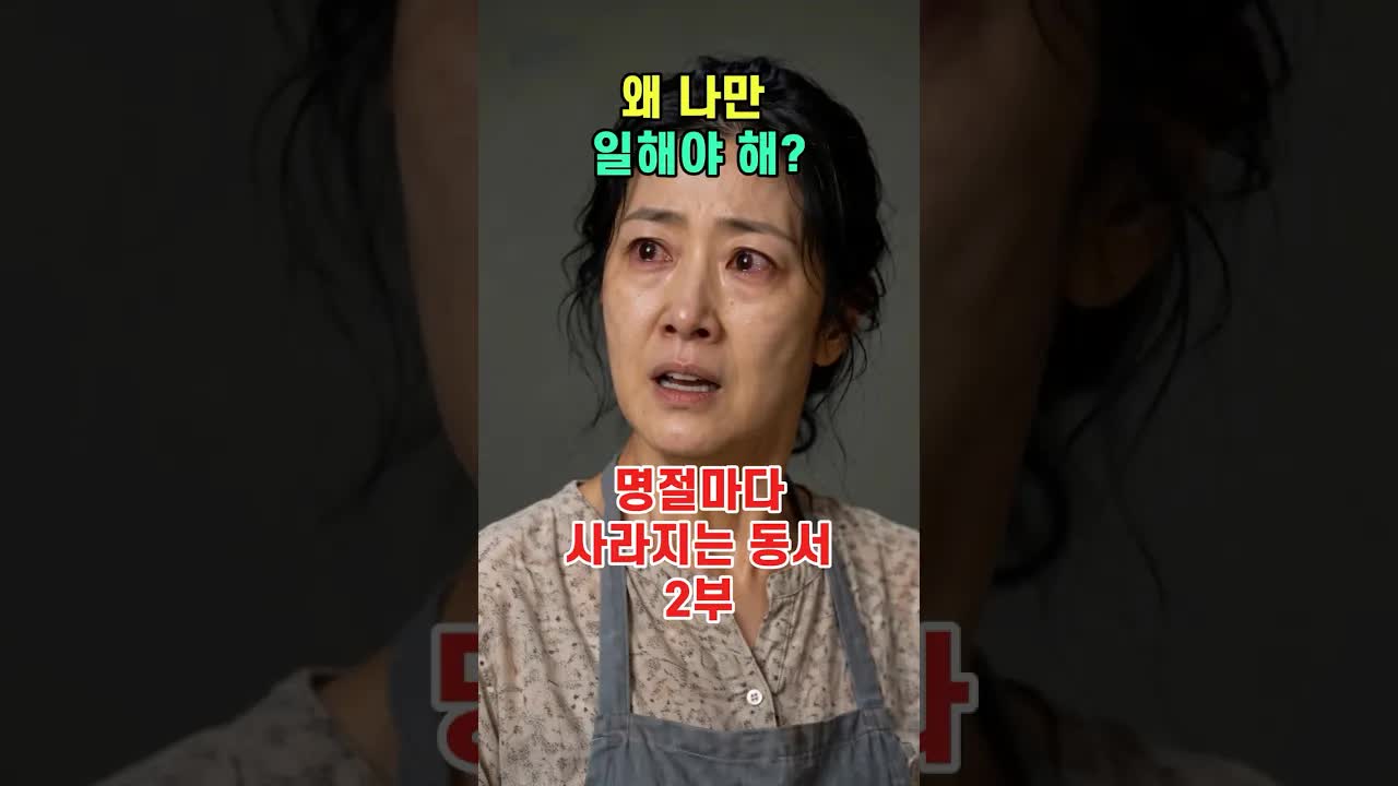 명절마다 사라지는 동서의 갈등