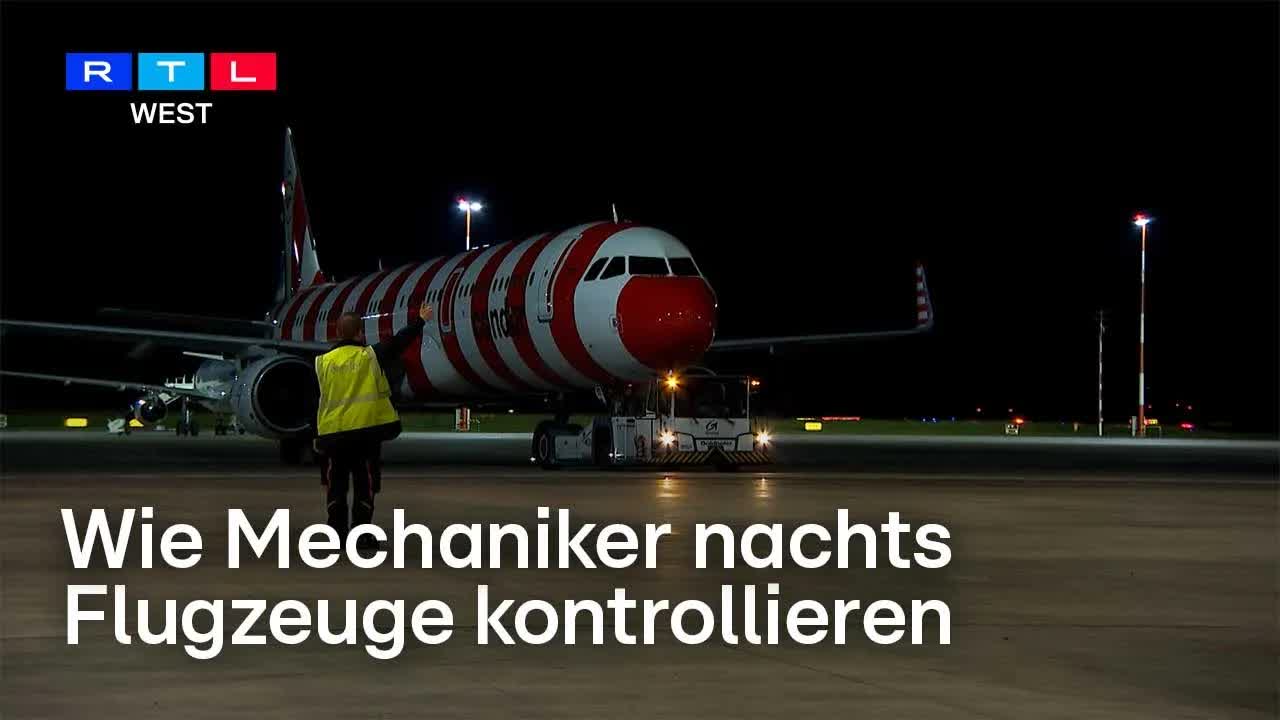 Nachtschicht bei Condor: Flugzeuge werden geprüft