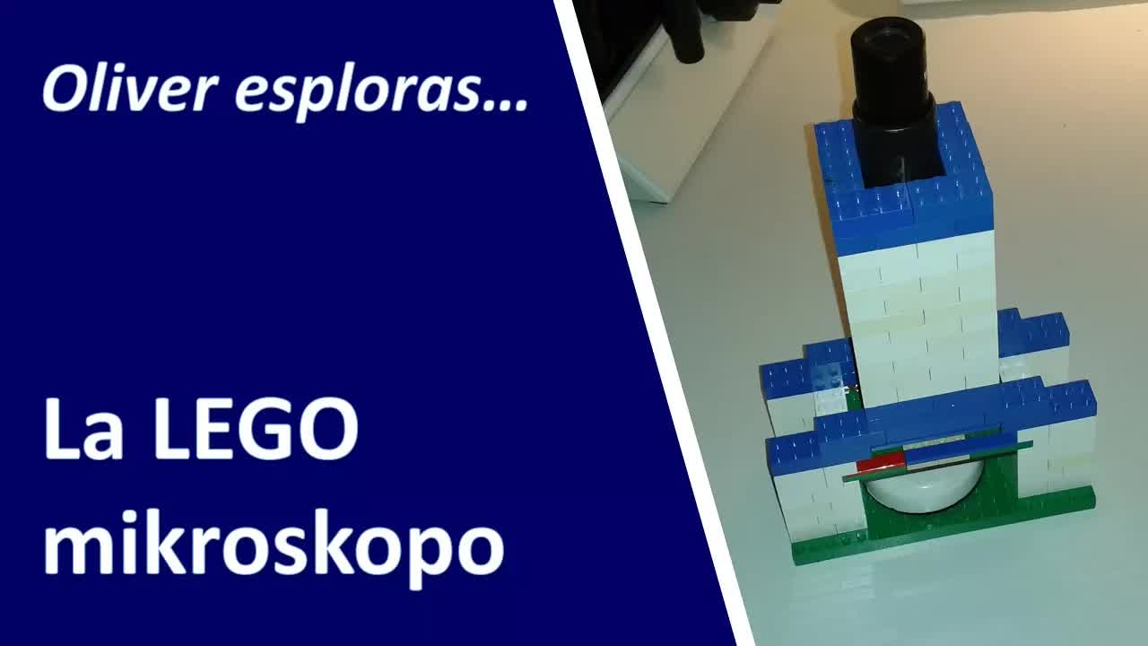 Mia LEGO-mikroskopo kaj objektoj