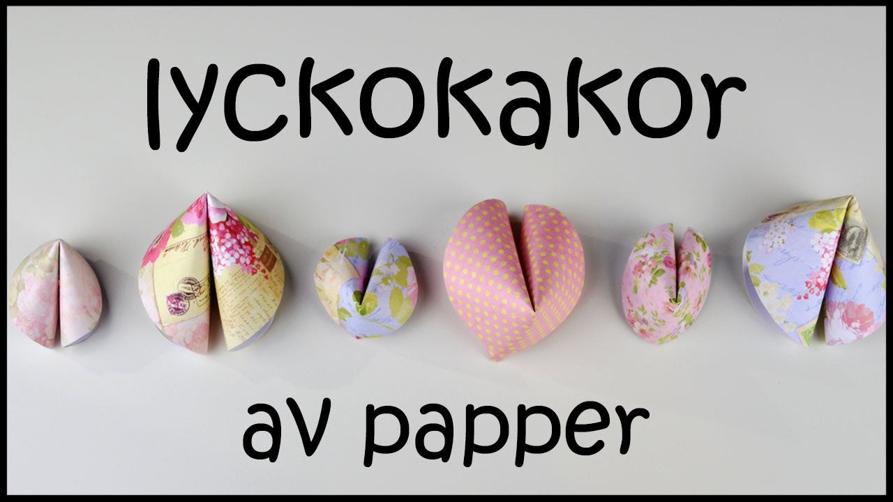 Gör lyckokakor av papper till nyår